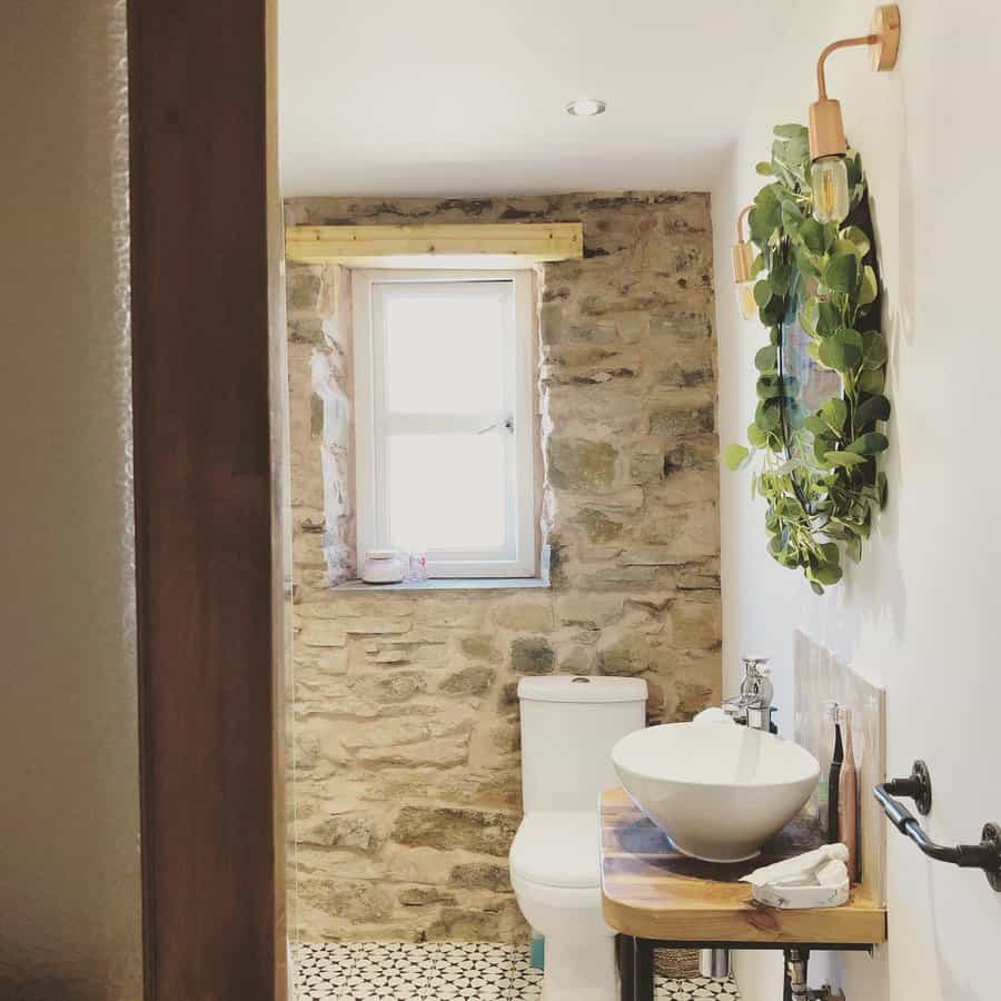 Stone Rustic Bathroom Ahomeofstone