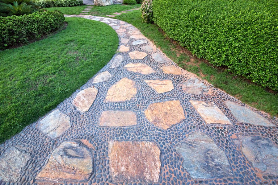 Stone Walkway Garden Path Ideas