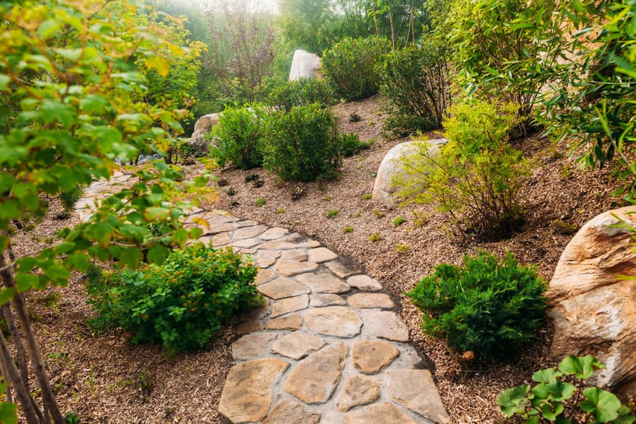 Stone Walkway Garden Path Ideas