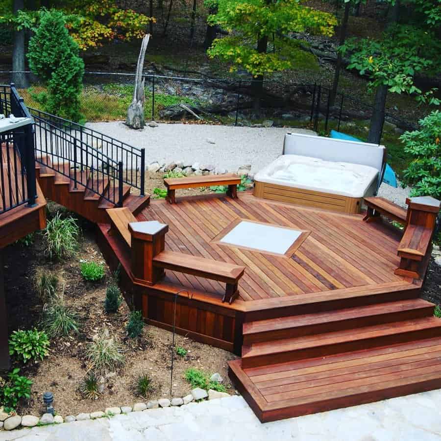 Sunken Hot Tub Deck Ideas Deckremodelers