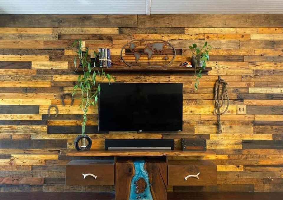 Tv Wall Pallet Wall Ideas Bay Woodworks