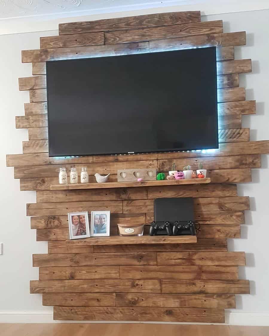 Tv Wall Pallet Wall Ideas Bespokeshelving