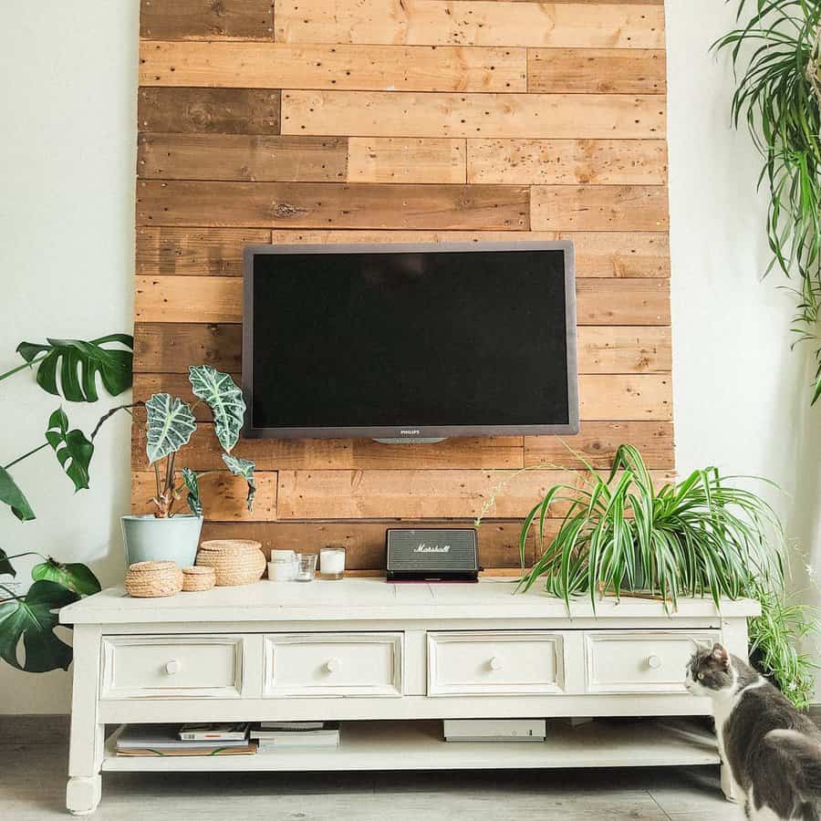 Tv Wall Pallet Wall Ideas Mama Yucca