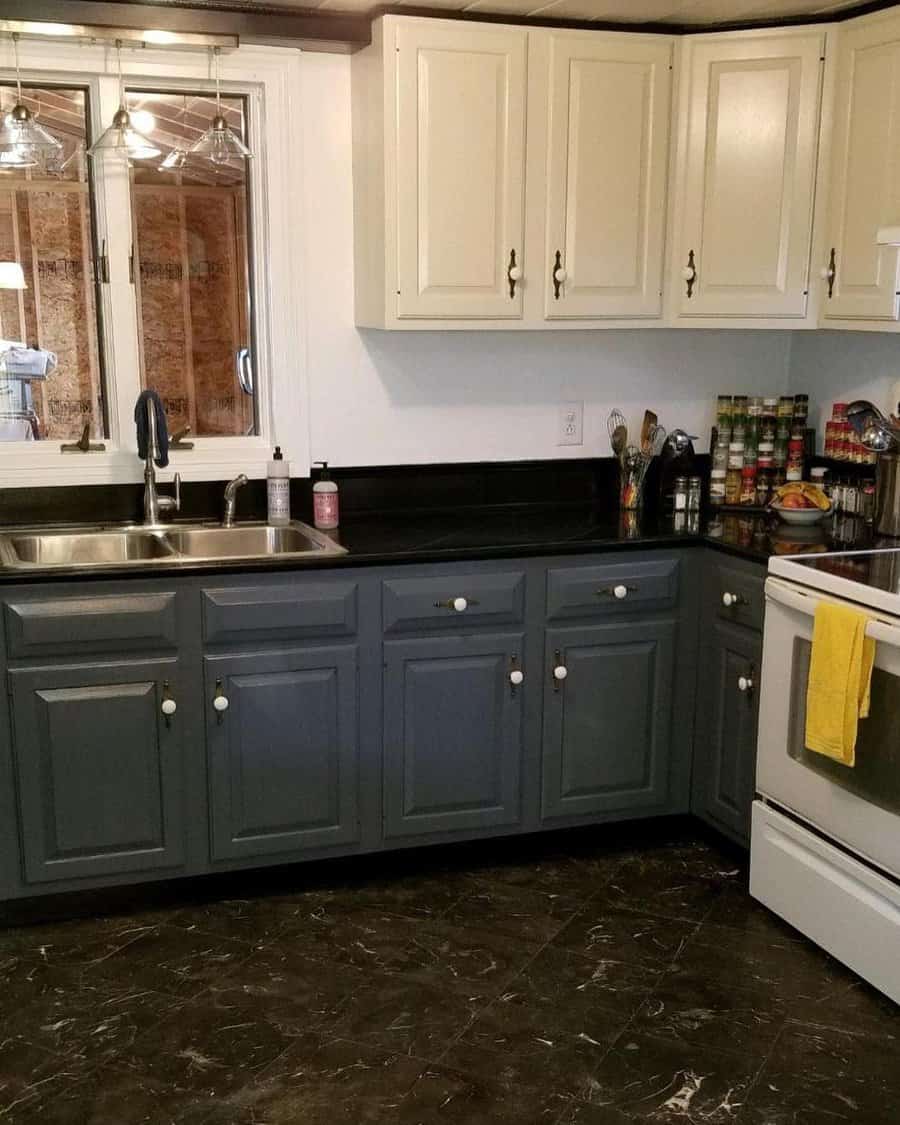 Two Tone Painted Kitchen Cabinet Ideas Hvvintage