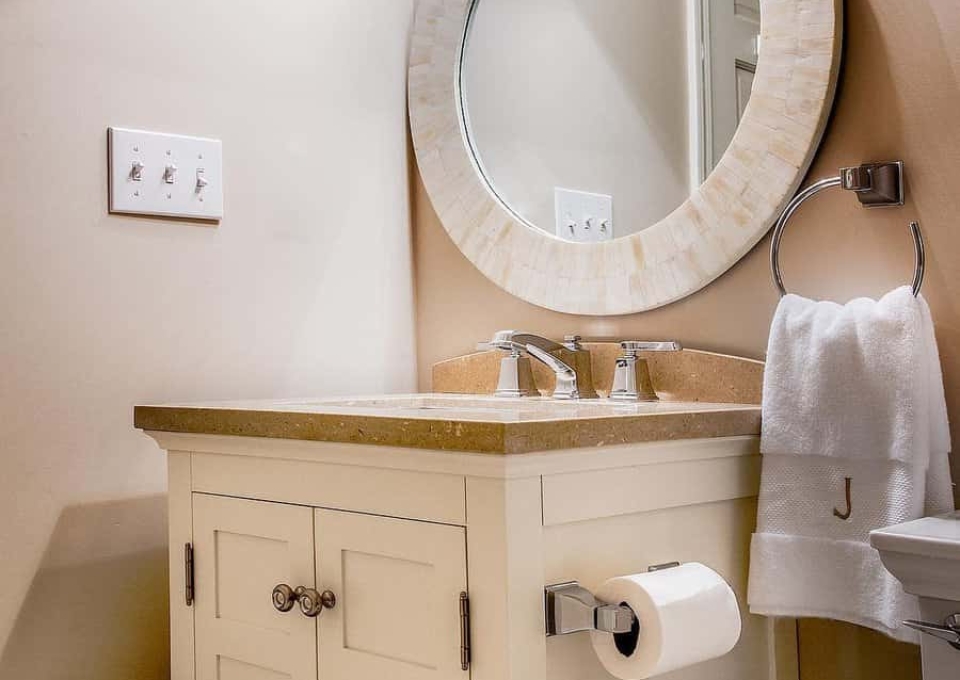 Vanity Beige Bathroom Ideas Allisonducharmeinteriordesign