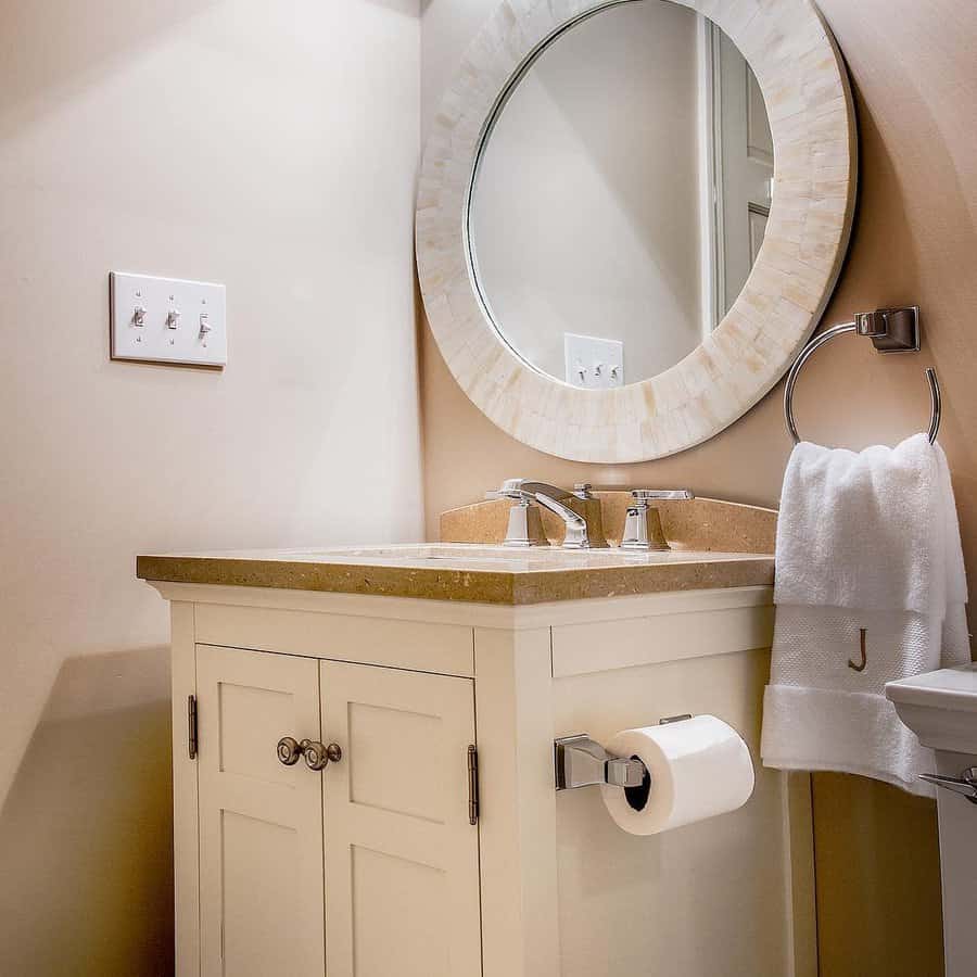 Vanity Beige Bathroom Ideas Allisonducharmeinteriordesign