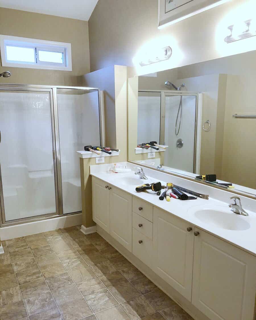 Vanity Beige Bathroom Ideas Reclaimedkarma