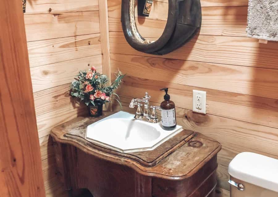 Vanity Rustic Bathroom Cozybearcabin