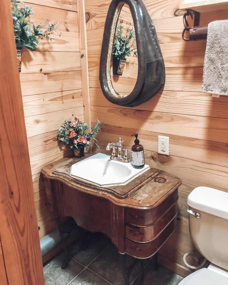 Vanity Rustic Bathroom Cozybearcabin