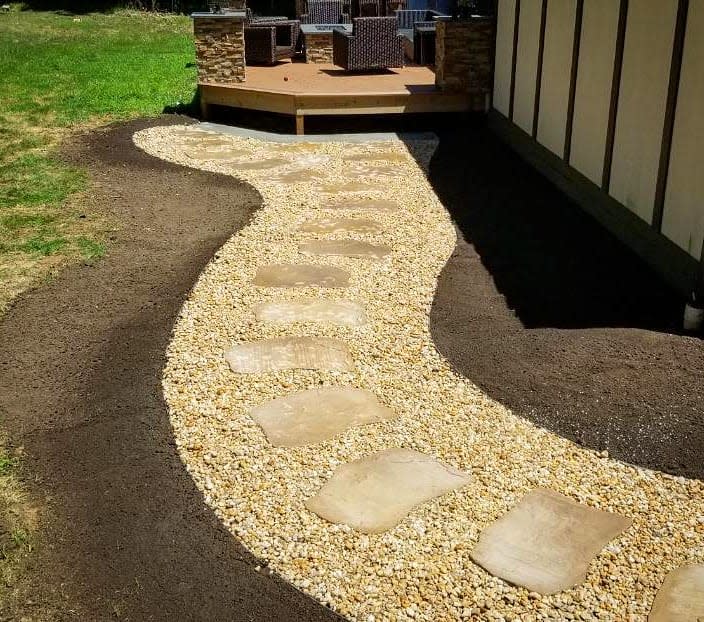 Walkway No Grass Backyard Ideas Landscape Solutions Nj