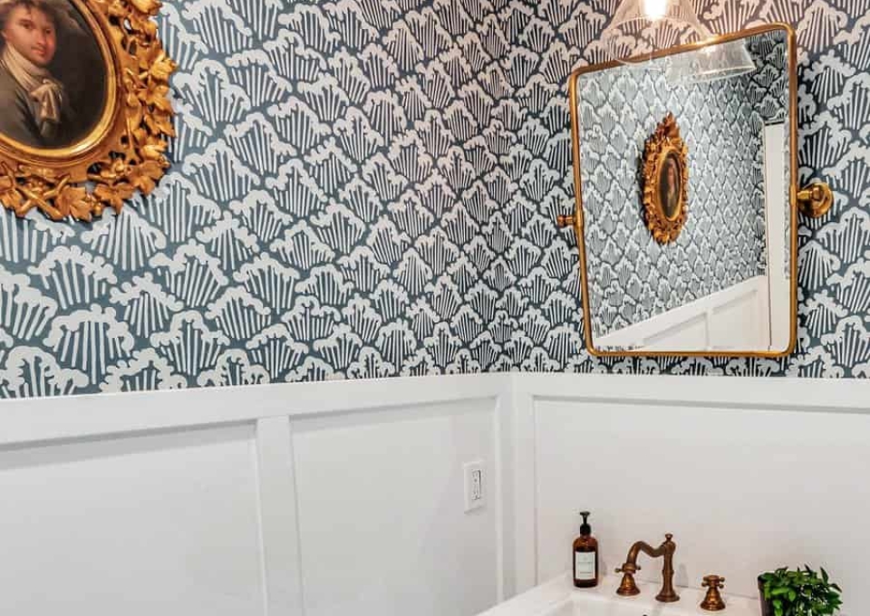 Wallpaper Half Bathroom Ideas Macandmehomes