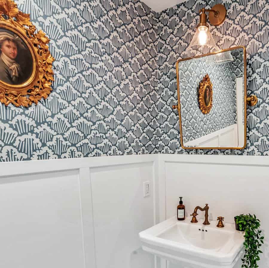 Wallpaper Half Bathroom Ideas Macandmehomes