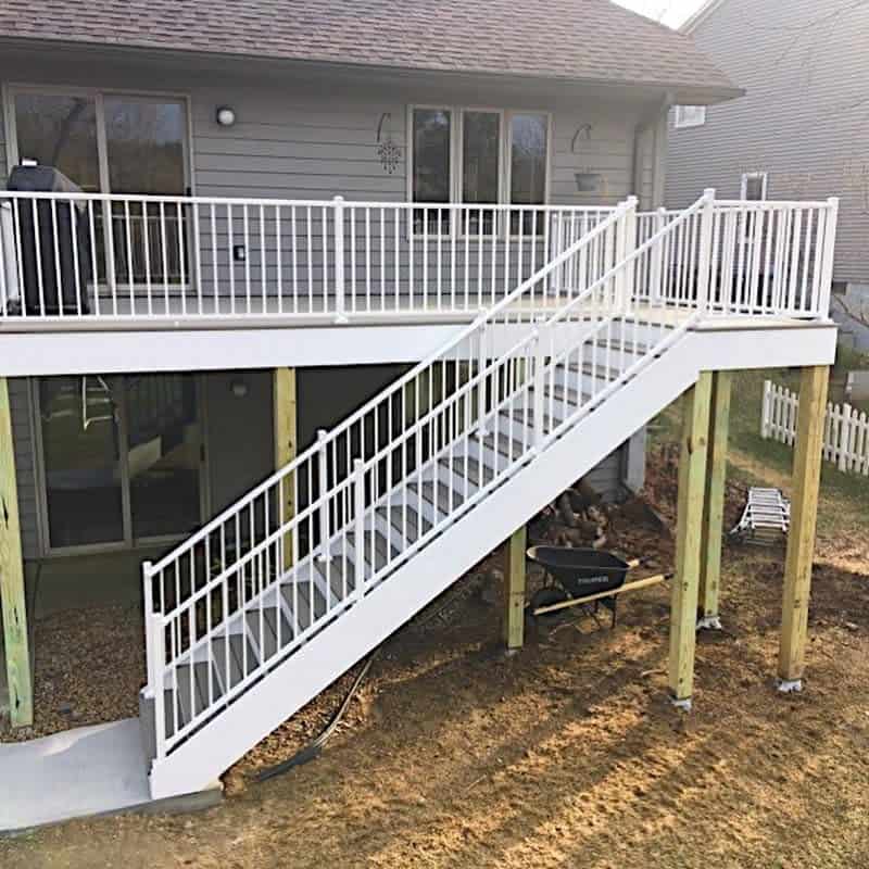 White Deck Railing Ideas Voyagersidingcompany