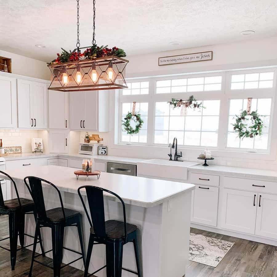 White Farmhouse Kitchen Ideas Midwest Home With Heather