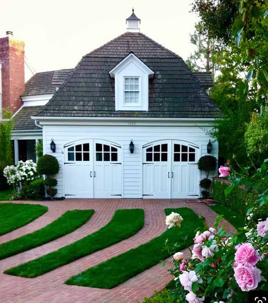 White Garage Door Ideas Tracydunndesign