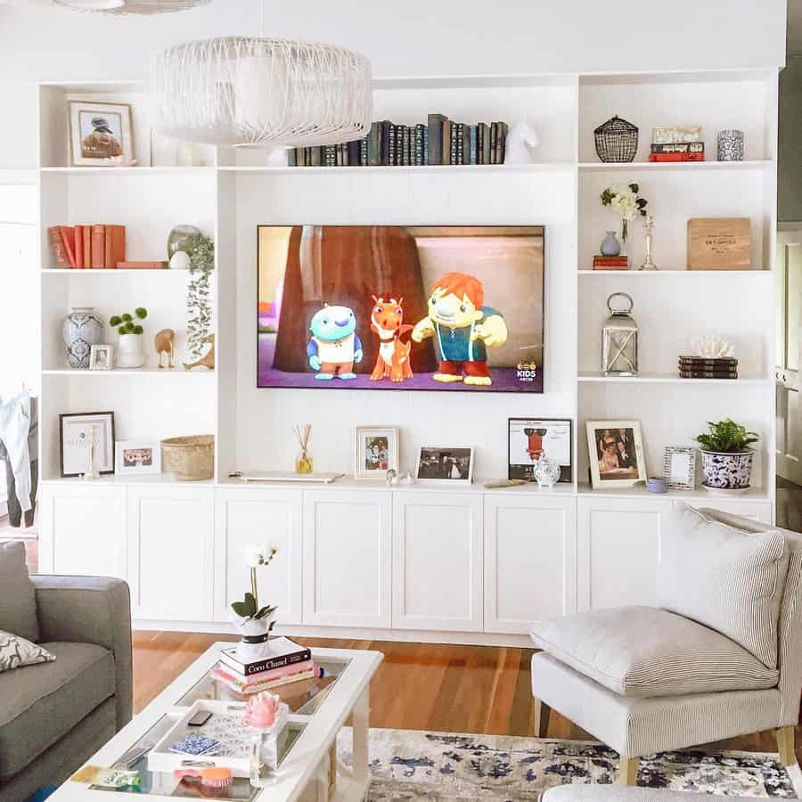 White Living Room Storage Ideas Imakeinteriors