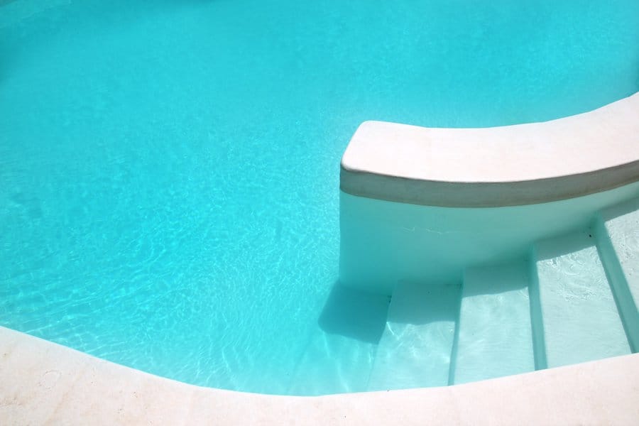 White Pool Coping Ideas