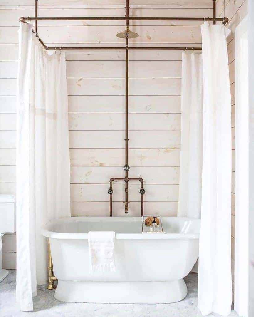 White Shower Curtain Ideas Onlygoodbain Bathingculture