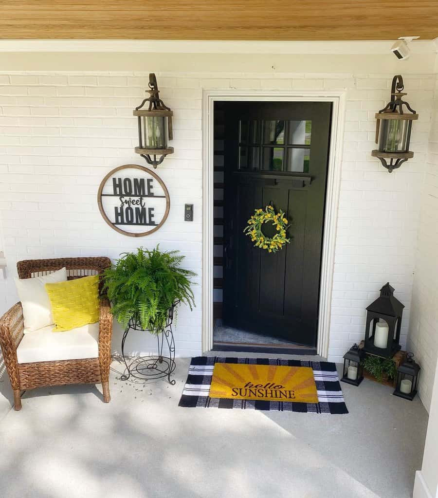 White Small Front Porch Ideas Graciousspaces