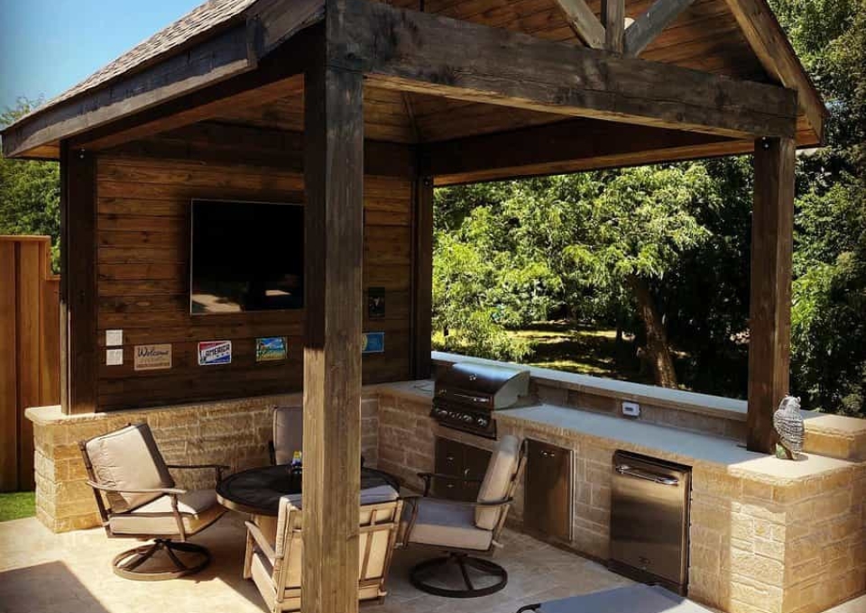 Wood Backyard Pavilions Ideas Scott Design Build