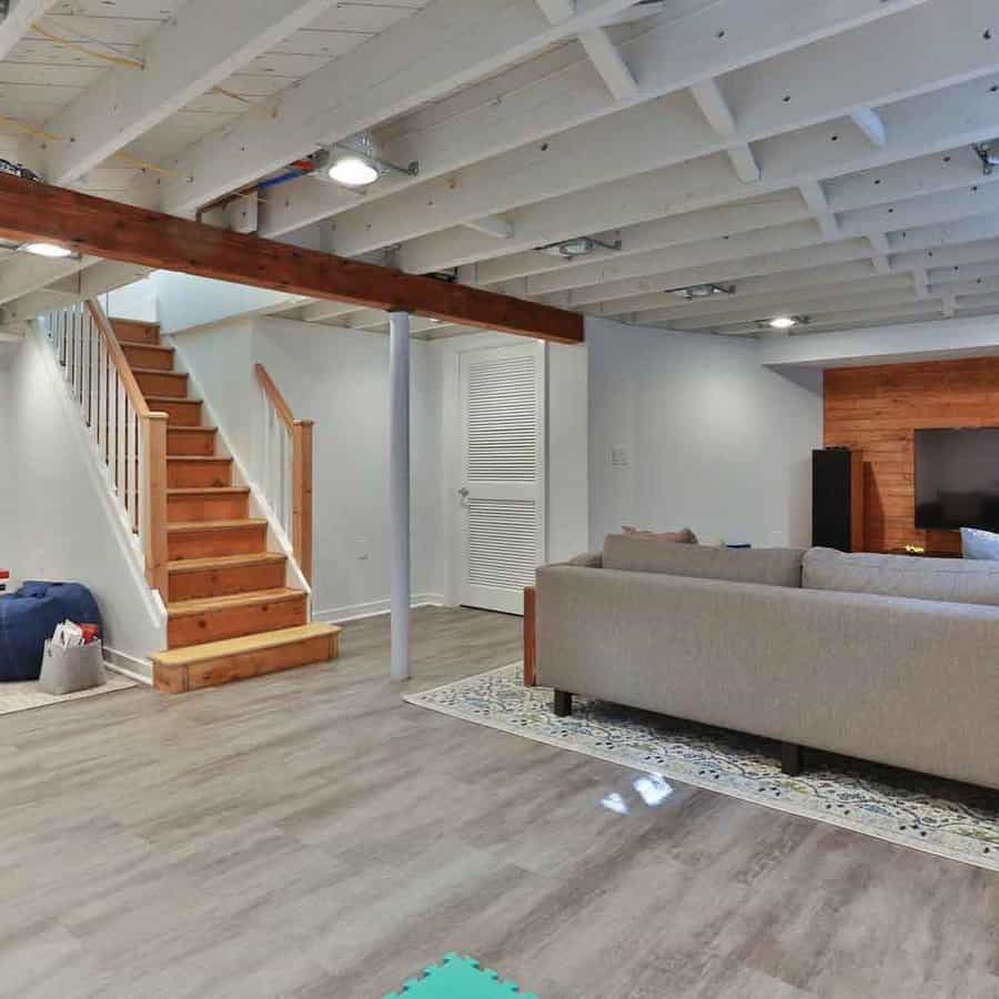 Wood Basement Ceiling Ideas Sterlingridgecontracting