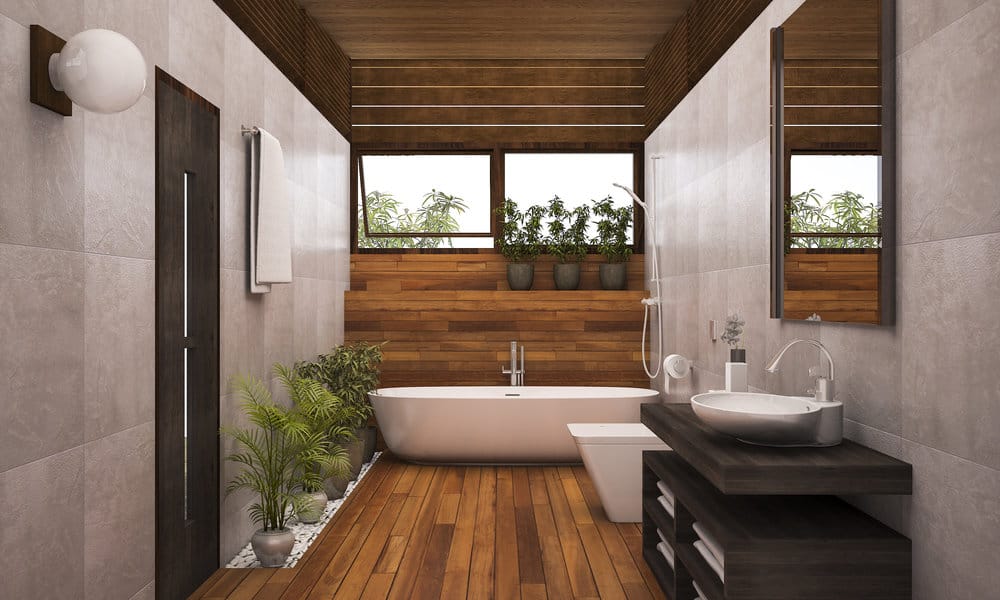 Wood Bathroom Flooring Ideas