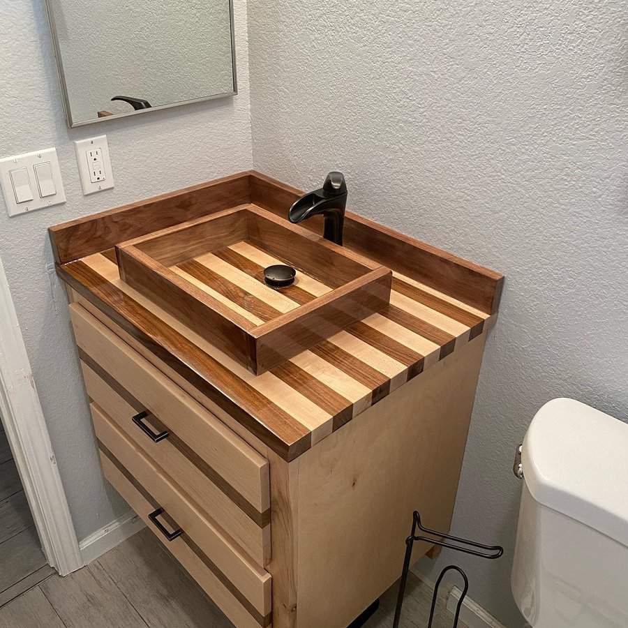 Wood Bathroom Sink Ideas Bigdudewoodworking