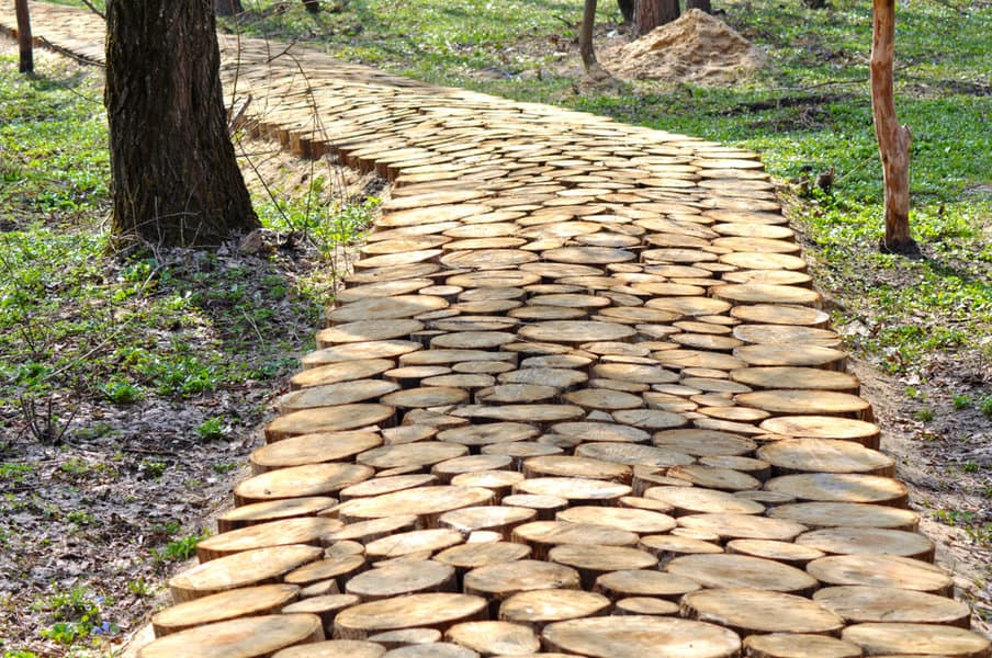 Wood Garden Path Ideas