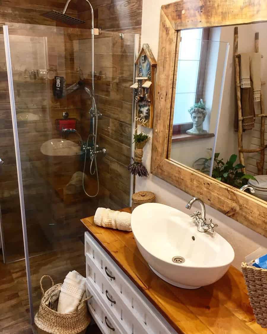 Wood Rustic Bathroom Grzedorinspiracje