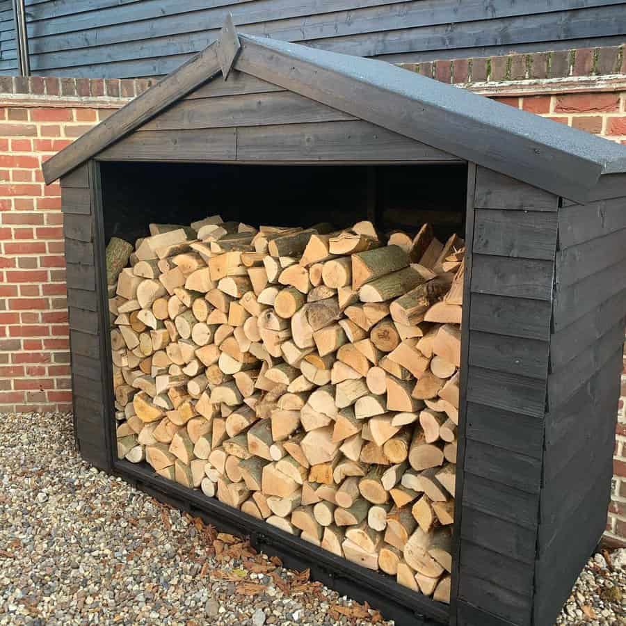 Wood Shed Firewood Storage Ideas Georgian Farmhouse Essex