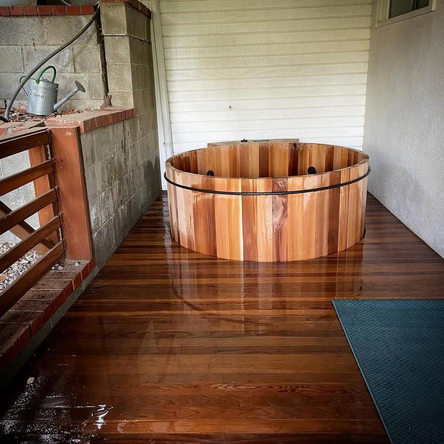 Wooden Hot Tub Deck Ideas Cleannclearspa