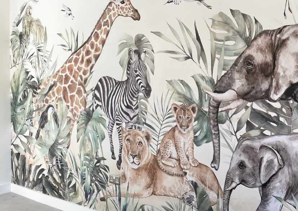 Animal Wall Mural Ideas Ellisinteriors