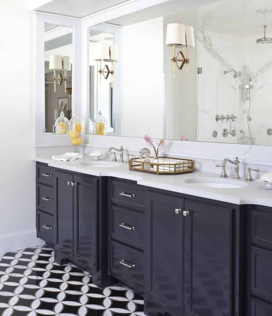 Contemporary Black And White Bathroom Ideas Michelegratchinteriors