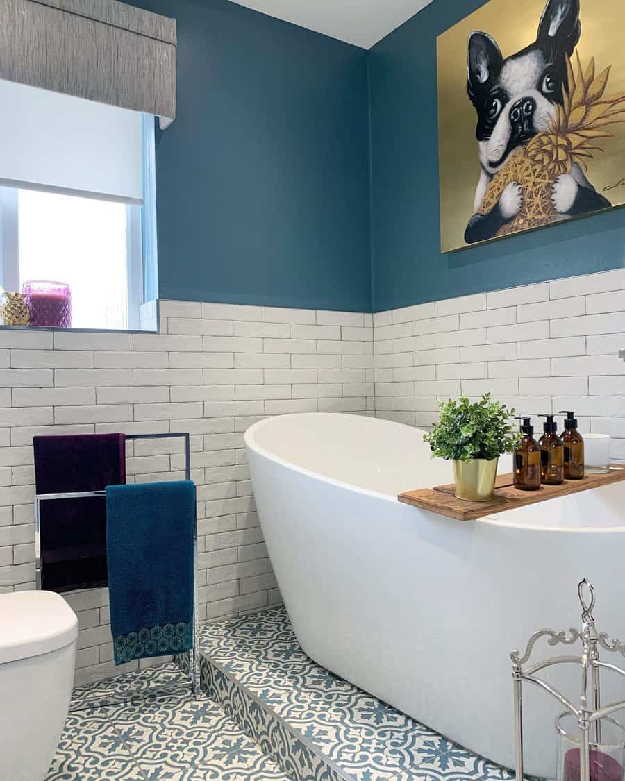 Contemporary Blue Bathroom Ideas The Not So New Build