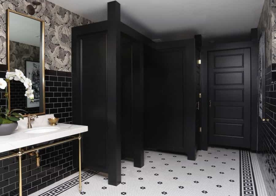 Dark Black And White Bathroom Ideas Emilydavisinteriors