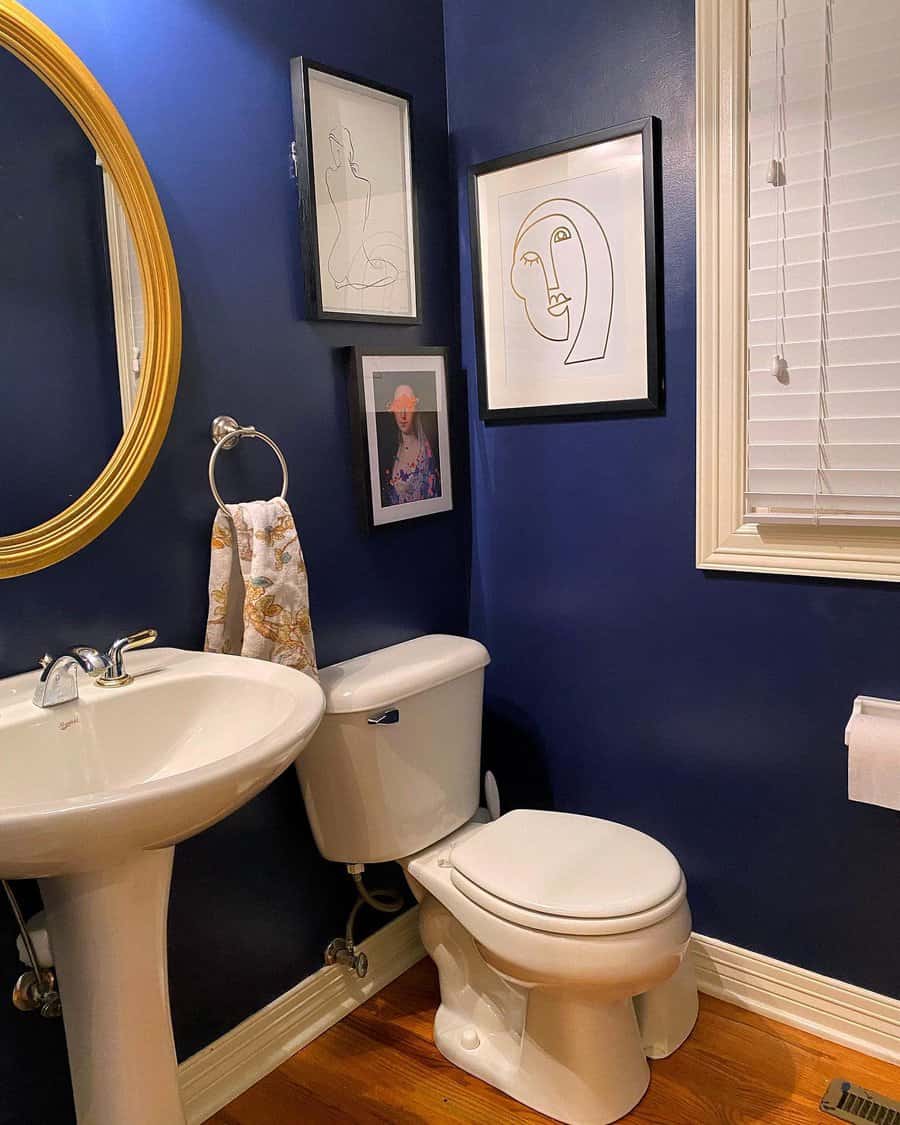 Dark Blue Bathroom Ideas Lonek