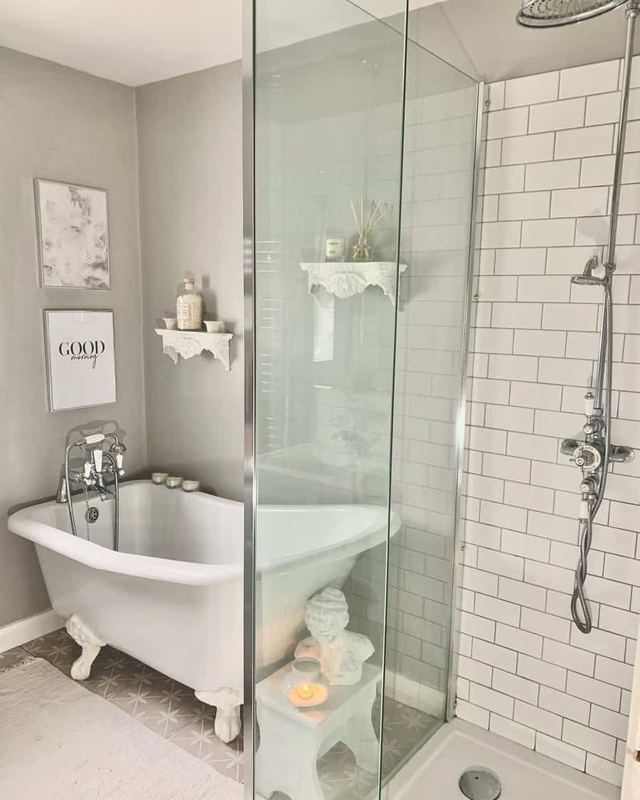 Freestanding Tub Small Bathroom Ideas With Tub Our Grey Bungalow