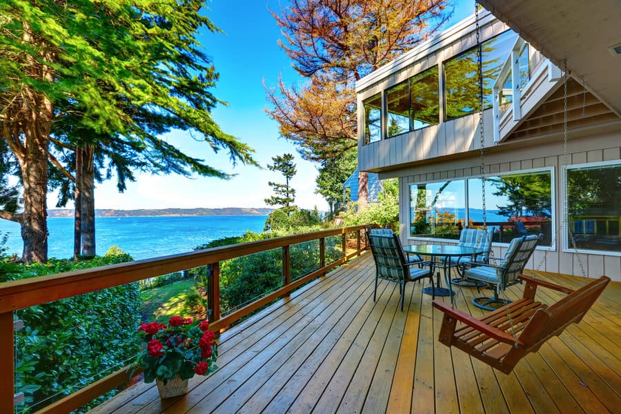 Glass Wood Deck Railing Ideas