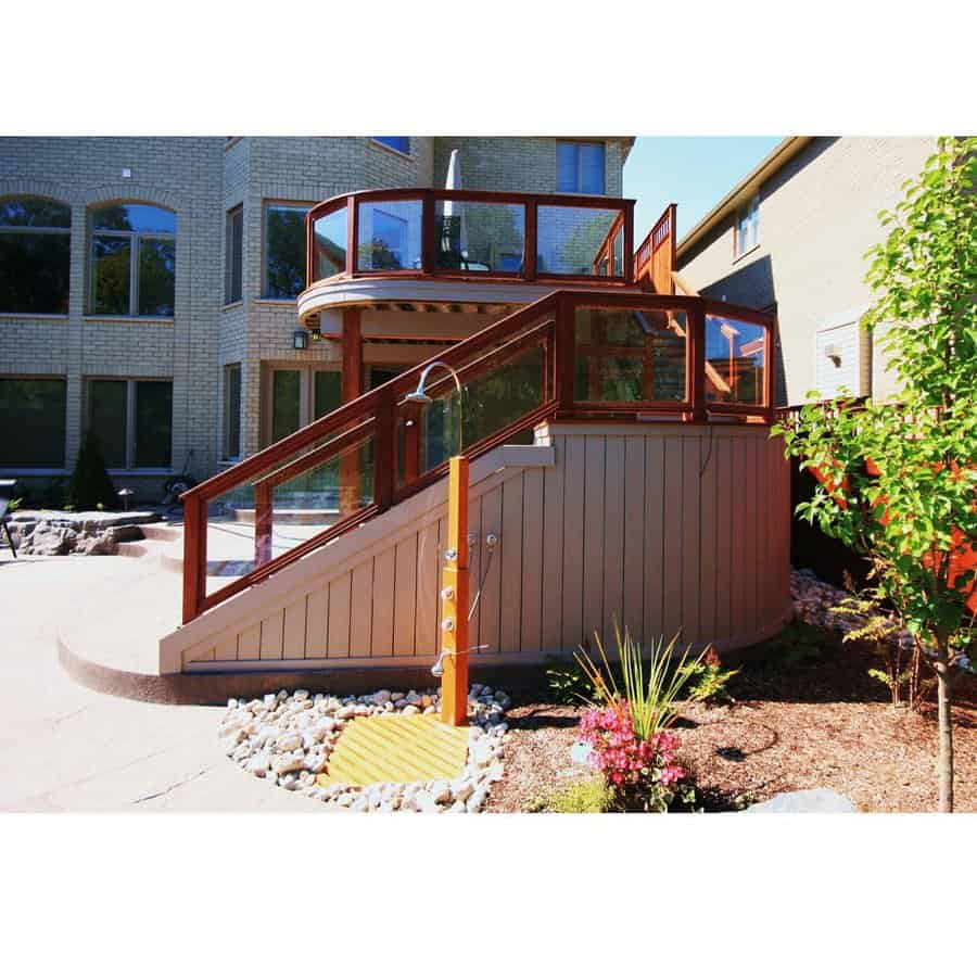 Glass Wood Deck Railing Ideas Decks Ca