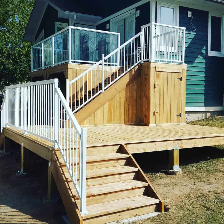 Glass Wood Deck Railing Ideas Decksandfencesbydesign