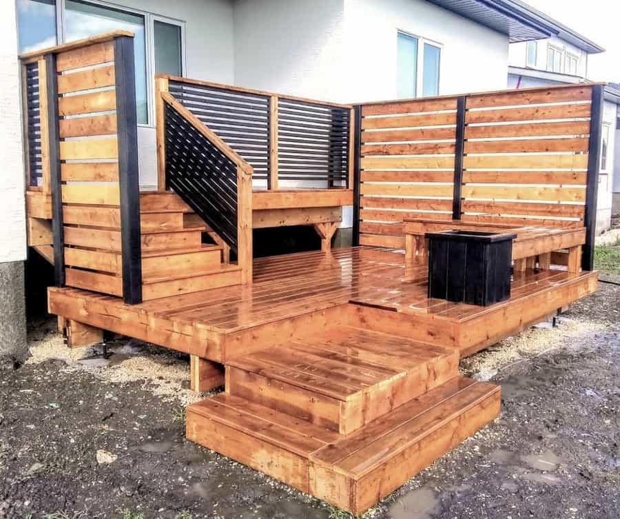 Horizontal Wood Deck Railing Ideas Prairiedecks