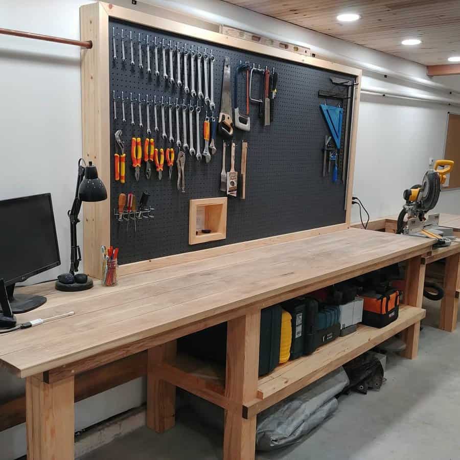 Large Pegboard Wall Garage Pegboard Ideas Hilliertimberworks