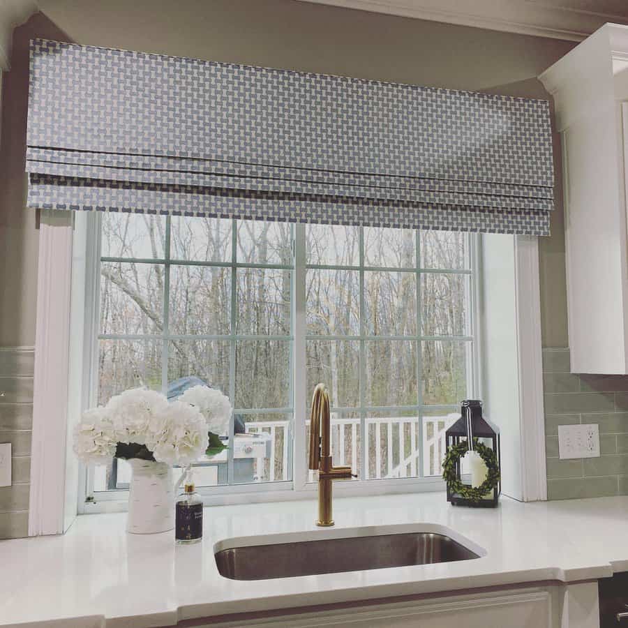 Mock Roman Shade Kitchen Valance Ideas Jennifer Trendel Designs