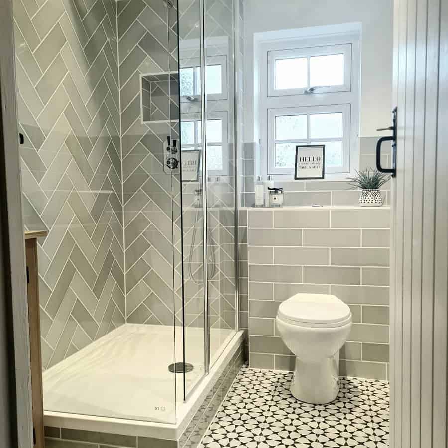 Patterned Small Bathroom Flooring Ideas Our House On The Green