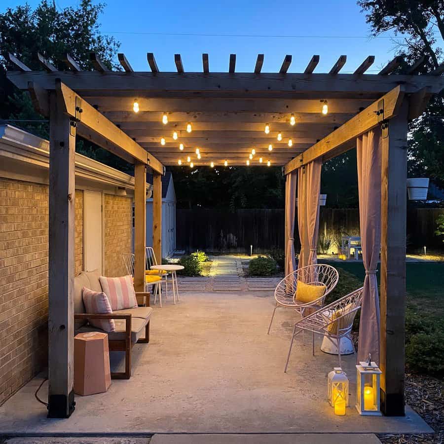 Pergola Backyard Lighting Ideas Wheremymindwonders Design