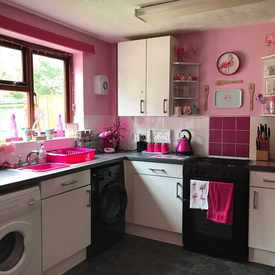 Pink Kitchen Paint Ideas Helenmoreton