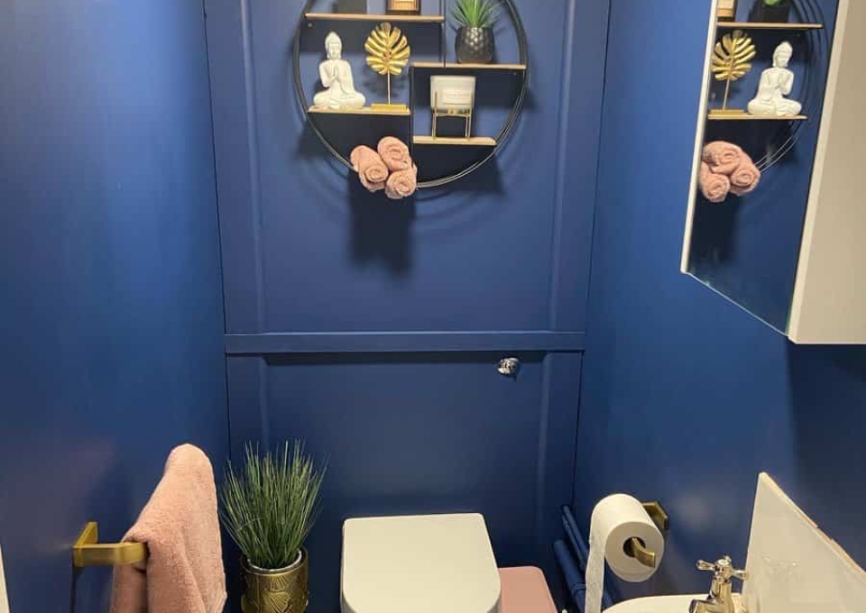 Powder Room Blue Bathroom Ideas Homeinthechevin