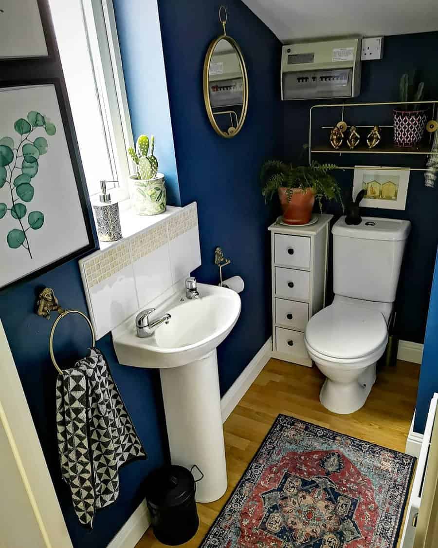 Powder Room Blue Bathroom Ideas My Home My Inspiration