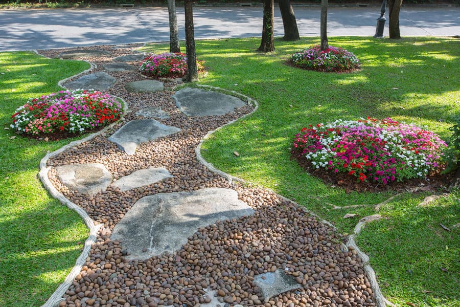 Rocks And Pebbles Sidewalk Ideas