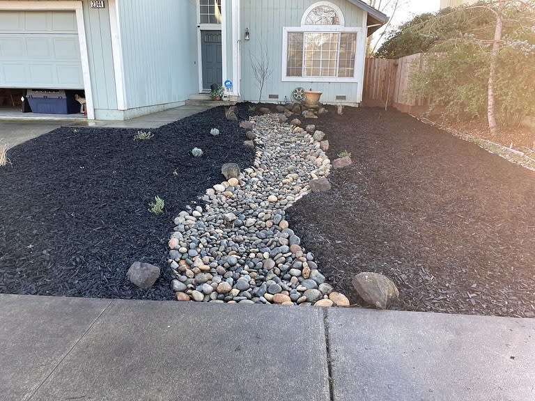 Rocks And Pebbles Sidewalk Ideas Guizarlandscaping